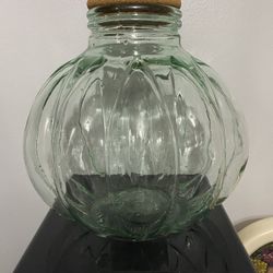 VINTAGE GLASS JAR MADE IN ITALY 