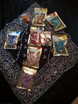 Rosaries With Crystal Beads and regular Beads Madre By Hand