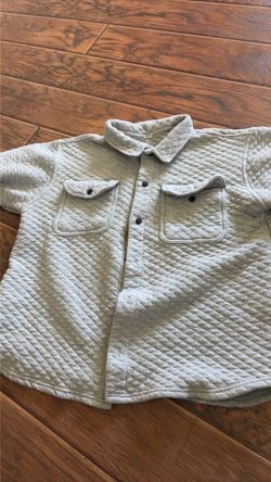 Grey button up sweater XL