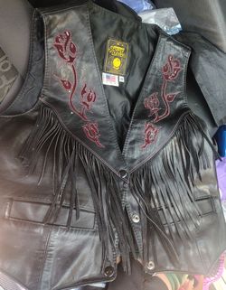 Women's leather vest
