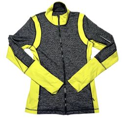 Victoria’s Secret Sport VSX Thumb Hole Jacket Women Small Black Neon Lime