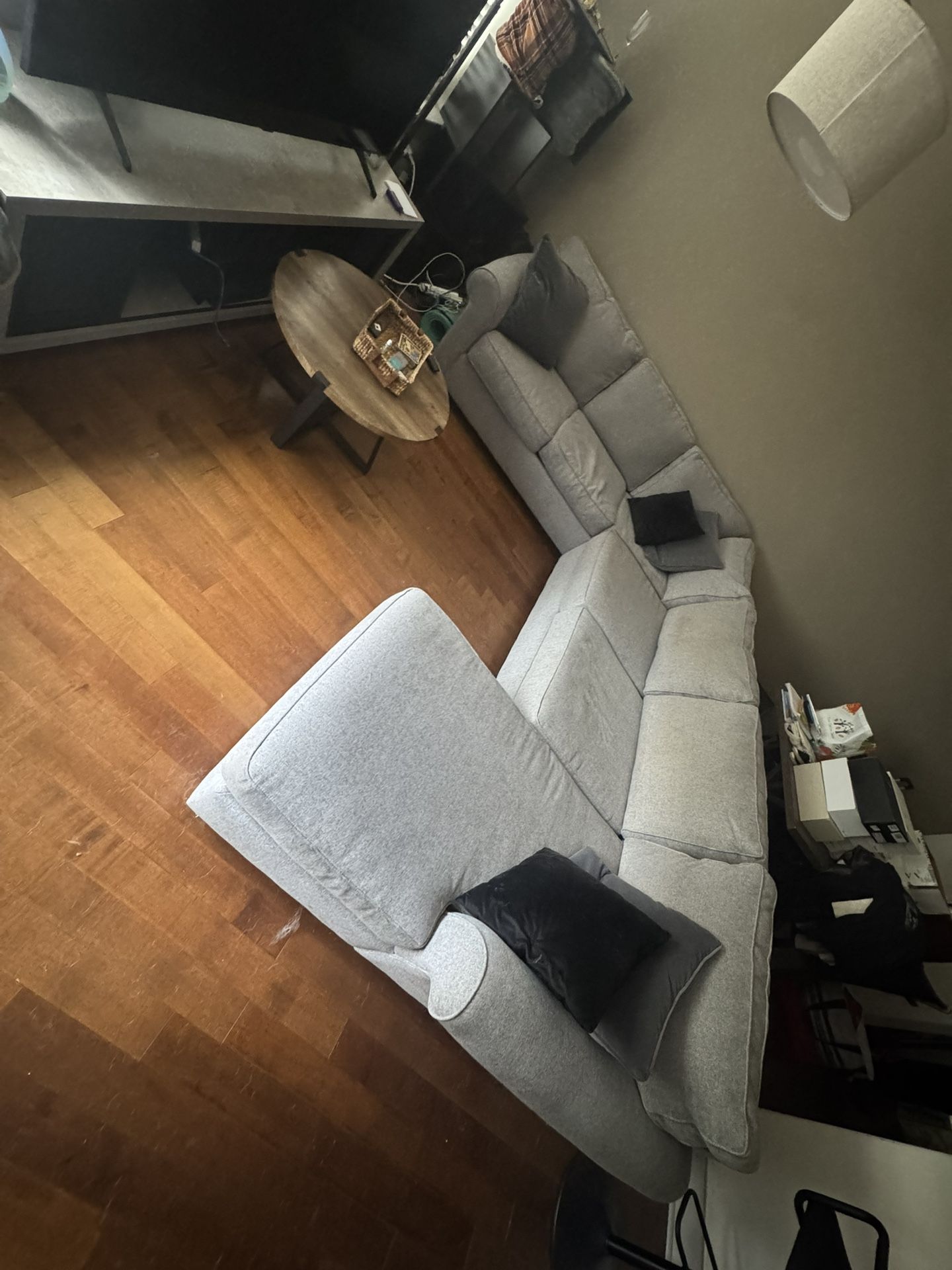 Gray L-Shaped Sectional Sofa – Bob’s Discount Furniture