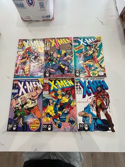 Uncanny X-Men #276,277,278,279,280,281  Marvel, Cyclops Wolverine, Jim Lee, Kubert, Mid Grade  Slight curve on bottom of the books. Nice mid grade 5.0