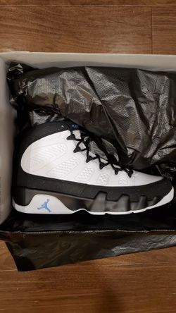 Jordan 9 Retro "University Blue" Unc Sz 10