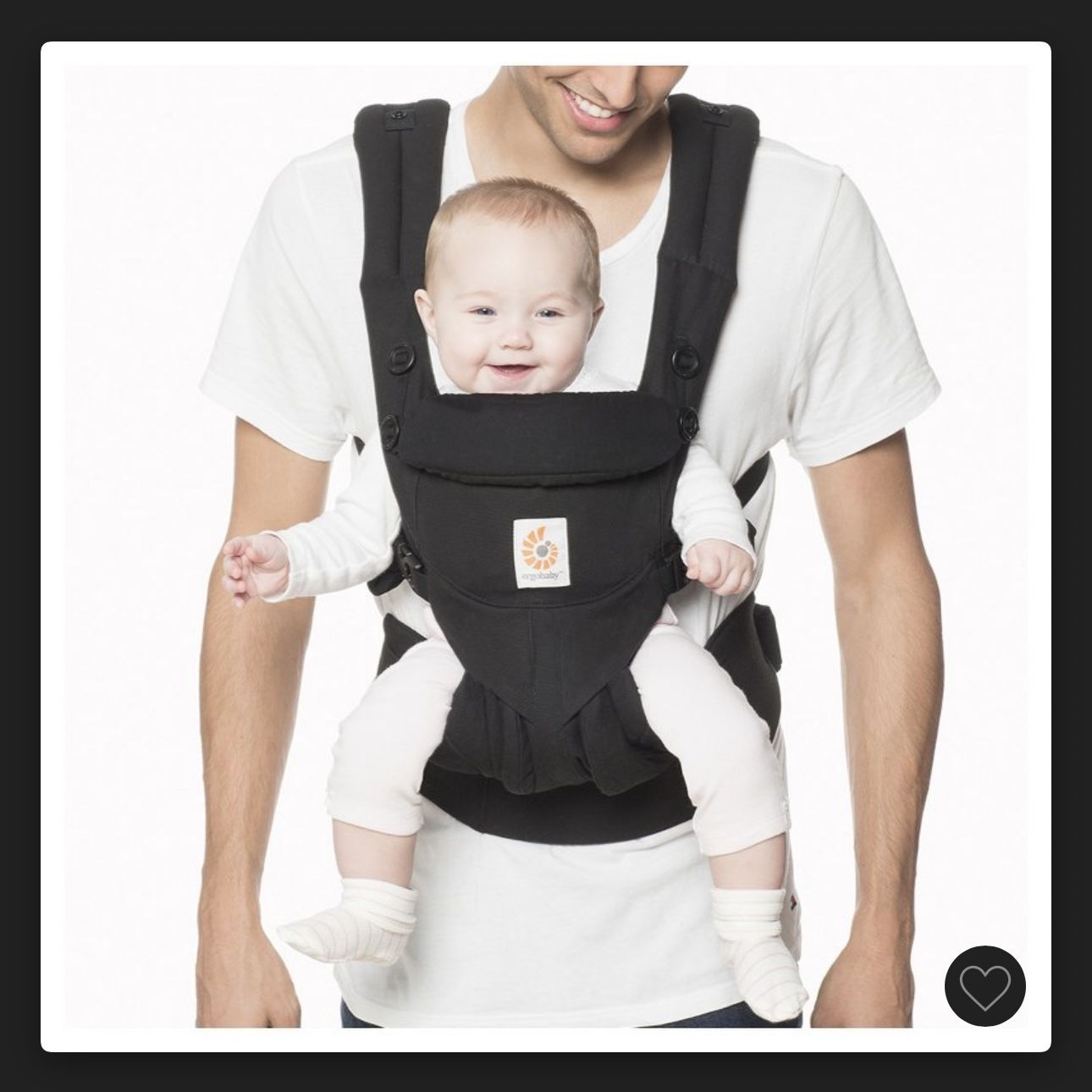 Ergobaby Omni Classic All Carry Positions Baby Carrier for Newborn to Toddler - Pure Black