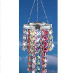 Colorful Outdoor Chandelier with Solar Light