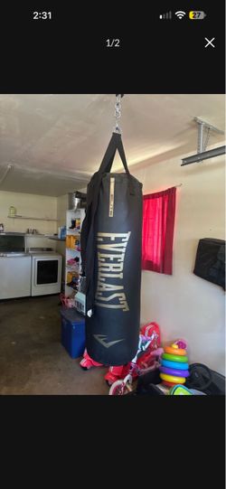 75 lbs Punching bag with gloves