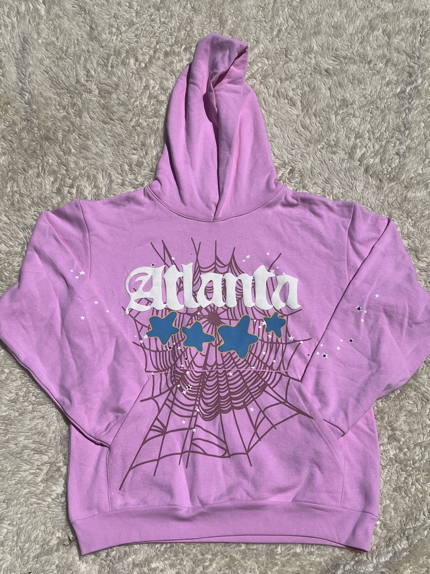 pink atlanta sp5der hoodie