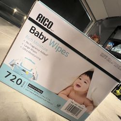 Rico Baby Wipes 720 Wipes Brand New In Box