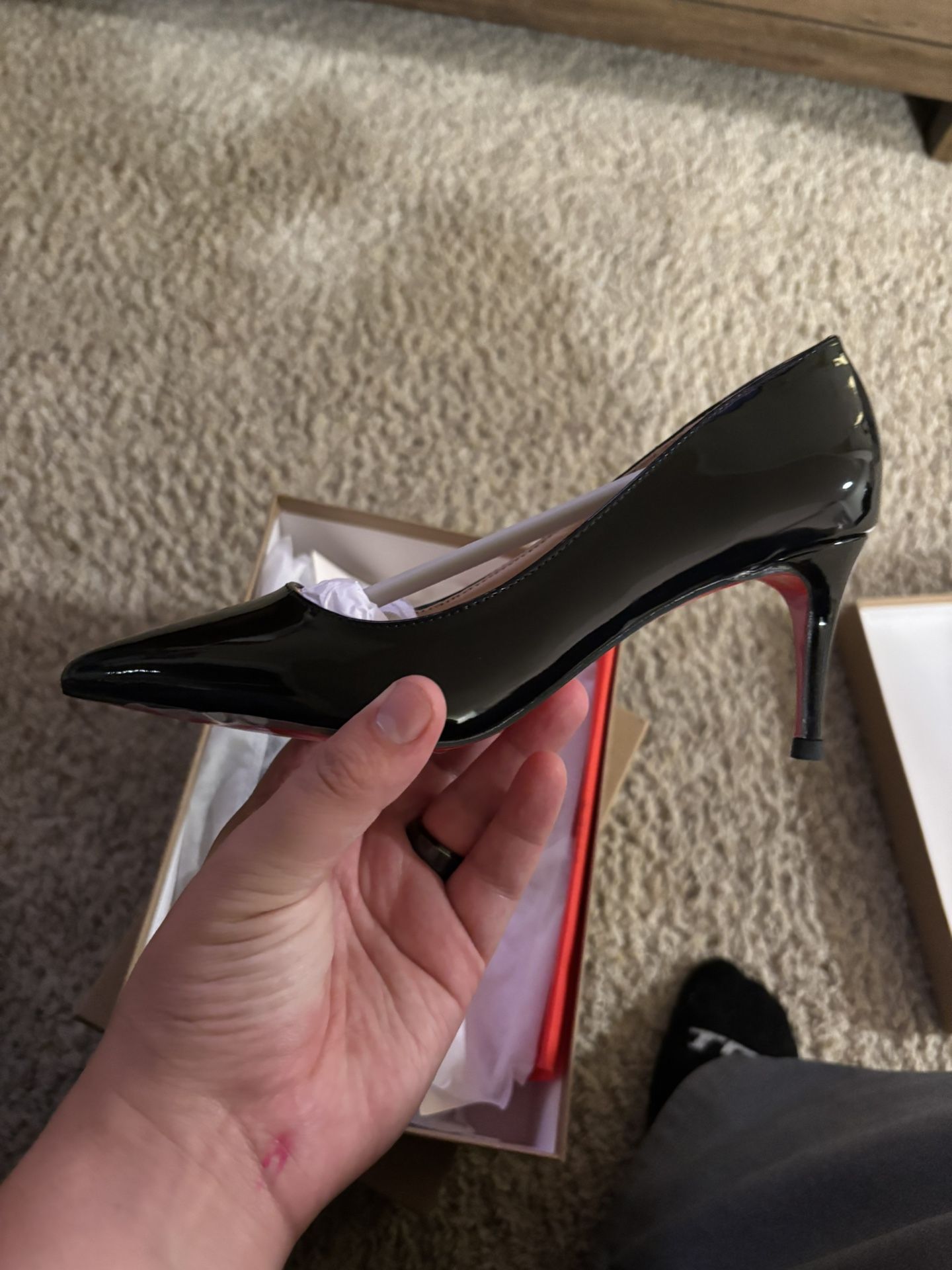 Black Christian Loubitin Red Bottom Heels 