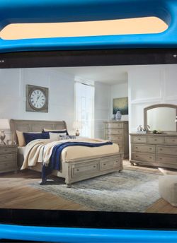 Seven piece king size bedroom set