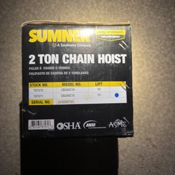 Sumner 2Ton Chain Hoist 