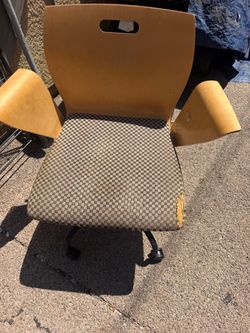 Bentwood Office Chair with Upholstered Seat