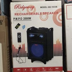 Portable Speaker System With Microphone - 10” Woofer 