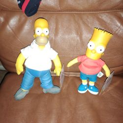 The Simpsons Bart And Homer Dolls