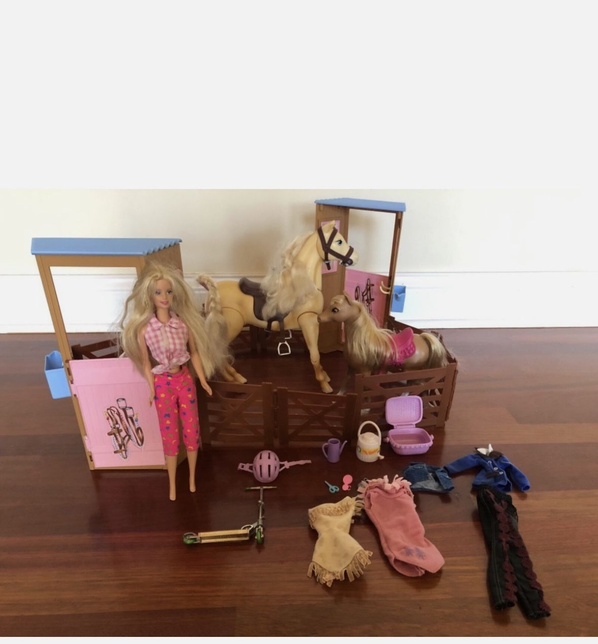 Barbie Stable with Horses, Accessories Two Horses and Two Stables Playset