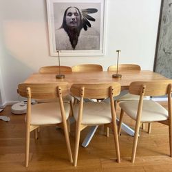 Modern Dining table With six Chairs