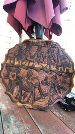 Haiti hand carved plaque