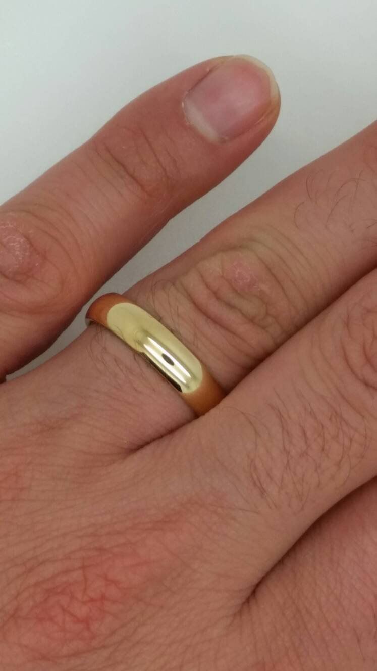 14K Gold Men’s Rounded Wedding Bands, Brand New, size 6-15