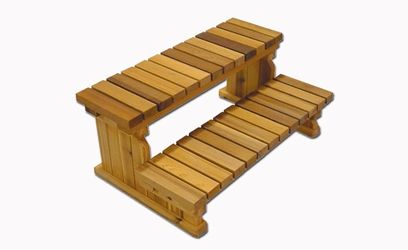 InSearchOf wood hot tub steps