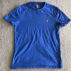 Like New Polo Ralph Lauren Unisex Mens Blue T-shirt Custom Slim Fit Size Small Extra S XS