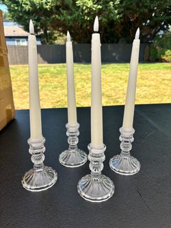18 - Flameless Taper Candles & Holders