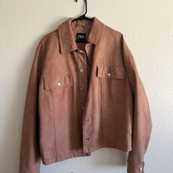 Leather Two Tone Jacket Sz - L