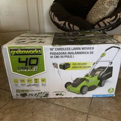 Greenworks 40V 14” Cordless Lawn Mower 