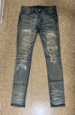 Denim Jeans With Rhinestones