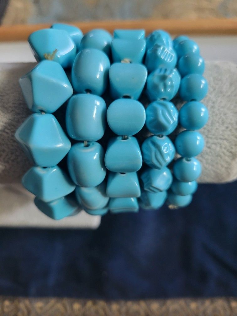 5 Turquoise Bracelets 