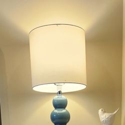 Set Of 2 Teal Lamps