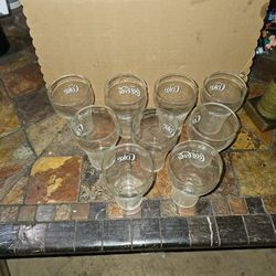 Lot Of 9 Bell Shaped Glasses Enjoy Coca-Cola 