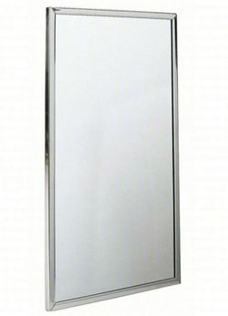 BRADLEY Framed Mirror: Rectangular, 36 in x 18 in x 3/4 in, Wall, Glass With Frame