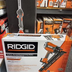 RIDGID 3 - 1/2 in. ROUND - HEAD FRAMING NAILER 21°