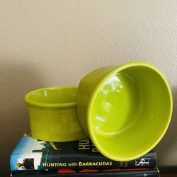Fiestaware Lemongrass Square Bottom Cereal Bowls - Rare