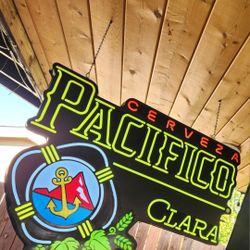 Rare Custom Cerveza Pacifico Clara LED Beer Sign Perfect For A Back Yard Patio Or A Man Cave