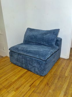 SALE! New Blue Cloud Sofa,Corduroy Fabric,Deep Seat Couches,Double-layer design