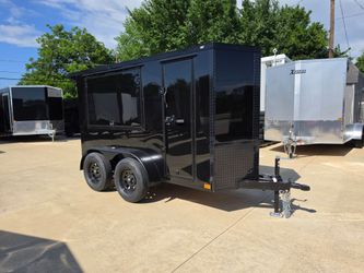 2026 New 4x10 TA Screwless Enclosed Farrier Trailer | Spoiler Package | 5'6" Interior | Barn Doors | .08 Polycor | Dexter Axles | 1135

(Black)