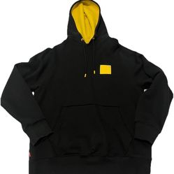 Levi's x LEGO Black Yellow Knit Pullover Hoodie S, Drawstring, Long Sleeve