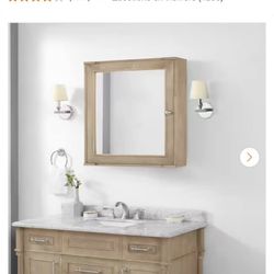 Home decorators collection Rectangular Surface Mount Antique Oak Medicine Cabinet