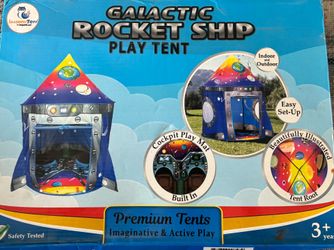 Galactic rocket ship play tent