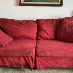 Red Sofa & Loveseat Set