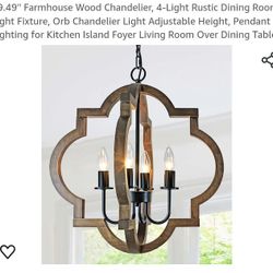  Farmhouse Wood  Chandelier
