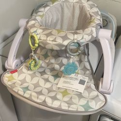 Fisher-Price Sit-Me-Up Floor Seat Portable Baby  Chair With Two Toys,Starlight Burst 