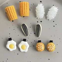 Borches para pelo en forma de articulos de comida