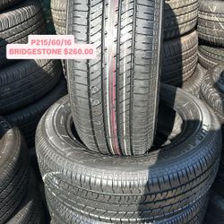 P215/60/16 BRIDGESTONE Semi New All Four 98 % TREAD LIFE | ❗Ask For Availability / Pregunta Por Disponibilidad ❗|