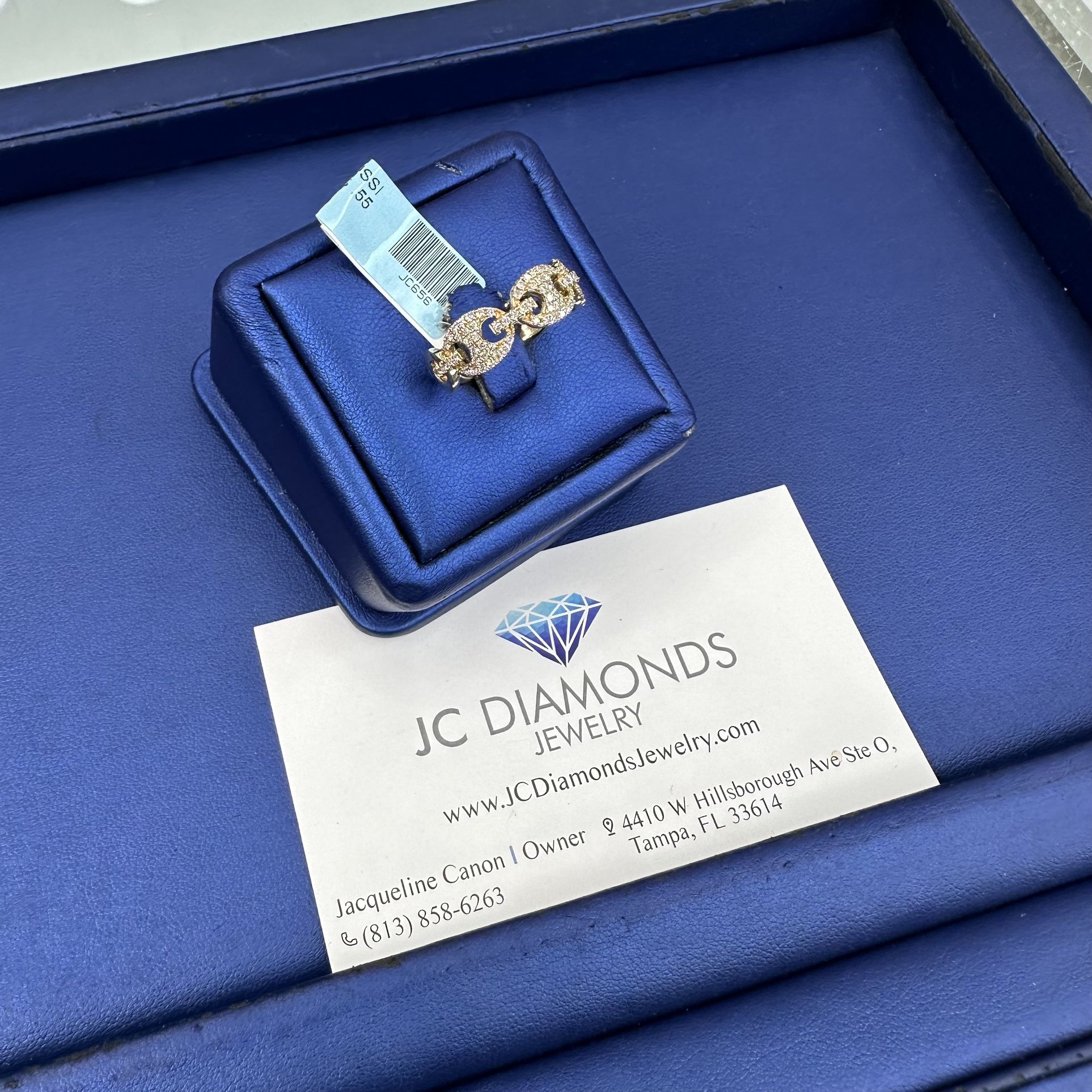 Ring Gucci Link Diamonds π Real 14k Gold