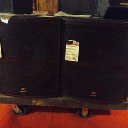 2 Black Window Peavy Speakers QSc118