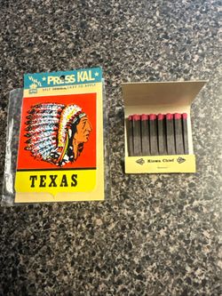 Vintage Texas Vinyl Decal and Matchbook