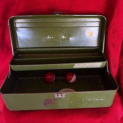 Vintage Union Steel Tool , Or Tackle Box. 